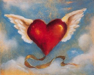 heart with angel wings